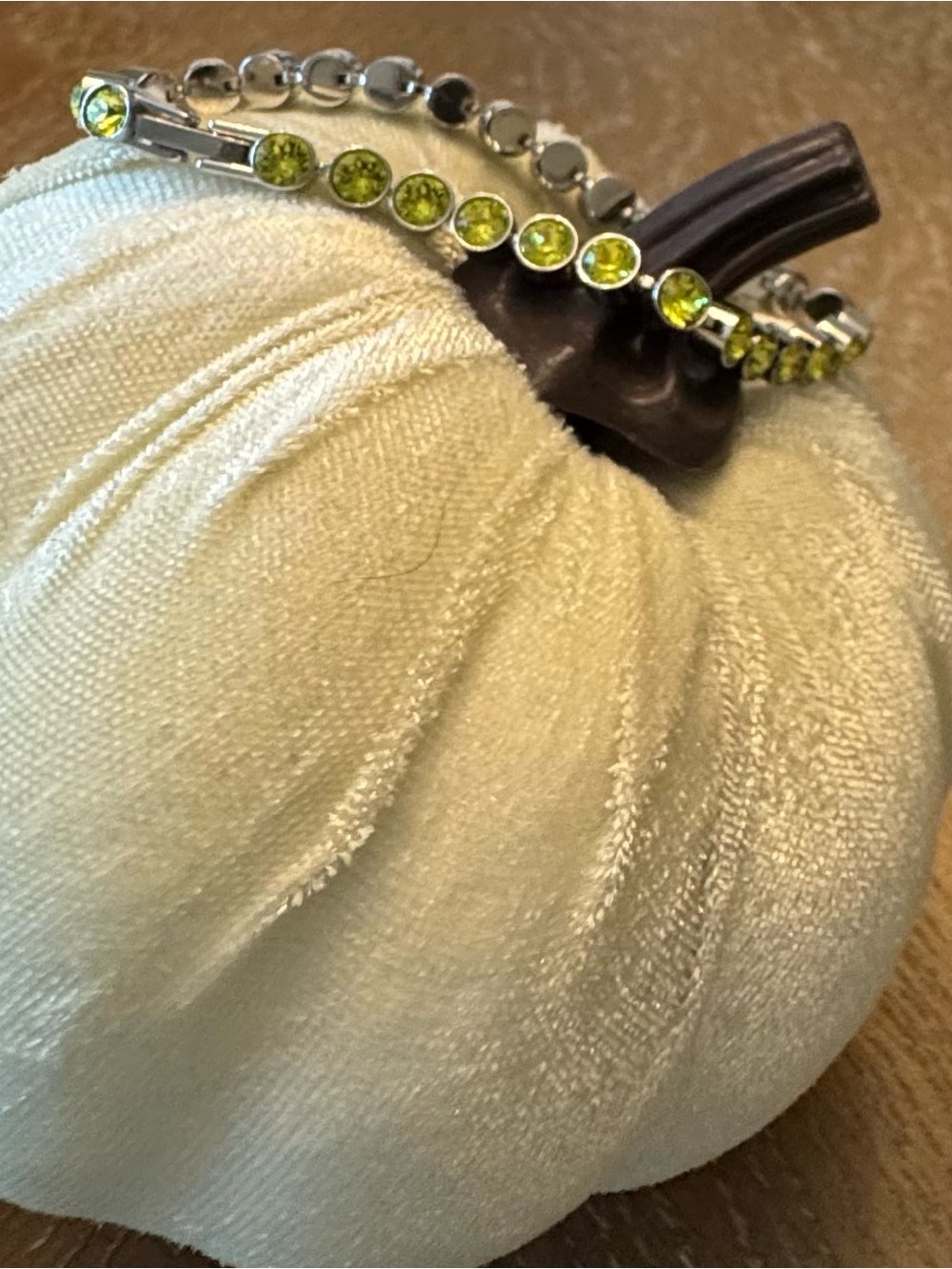 Touchstone Crystal Lime Green Crystal Tennis Bracelet - Sparkling Gems 💚💛🩶 - Picture 3 of 7